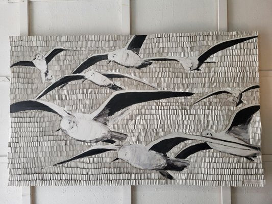 Martina Hamrik, Seagulls, Acrylic on Canvas-MDB-2031899