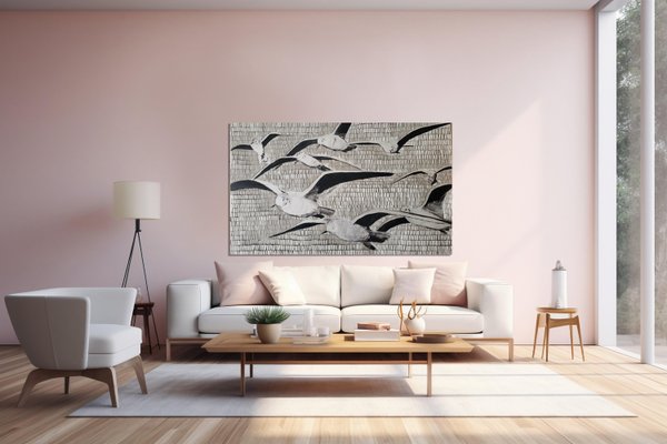 Martina Hamrik, Seagulls, Acrylic on Canvas-MDB-2031899