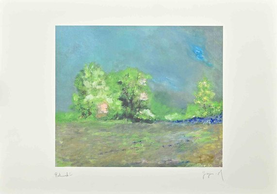 Martine Goeyens, Landscape, Lithograph, 1990s-ZCI-1759249