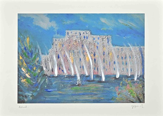 Martine Goeyens, Landscape, Lithograph, 1990s-ZCI-1759307