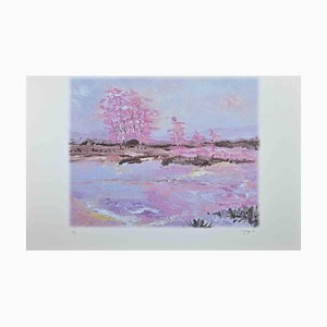 Martine Goeyens, Pink Blossoms, Original Lithograph, 2000s-ZCI-1270460