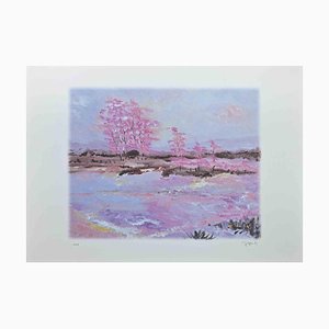 Martine Goeyens, Pink Blossoms, Original Lithograph, 2000s-ZCI-1272502