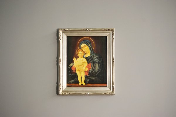 Mary and Jesus Painting, 1970s, Oil on Canvas-KNM-1313230