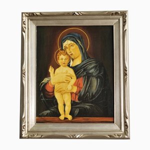 Mary and Jesus Painting, 1970s, Oil on Canvas-KNM-1313230