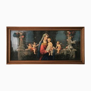 Mary with Jesus & Angels, 1950s, Print, Framed-FW-1793834