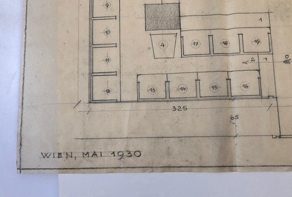 Mason Lodge Schwindgasse Working Drawings by AnotherView, Vienna, 1930s, Set of 5-BAF-763415