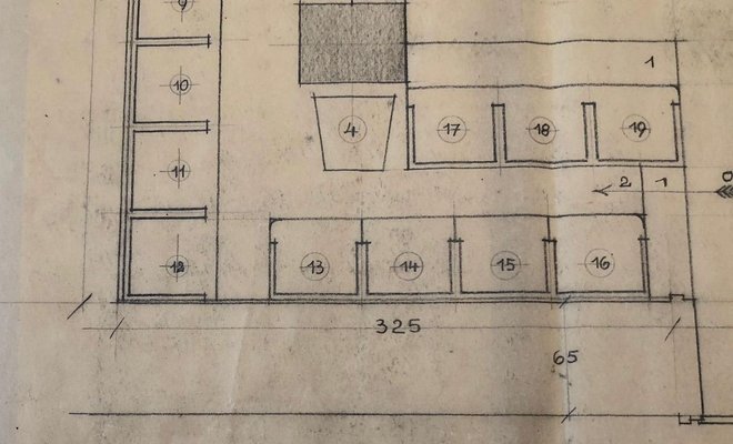 Mason Lodge Schwindgasse Working Drawings by AnotherView, Vienna, 1930s, Set of 5-BAF-763415