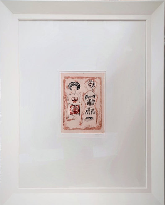 Massimo Campigli, Deux Femmes Assises, 1965, Lithograph