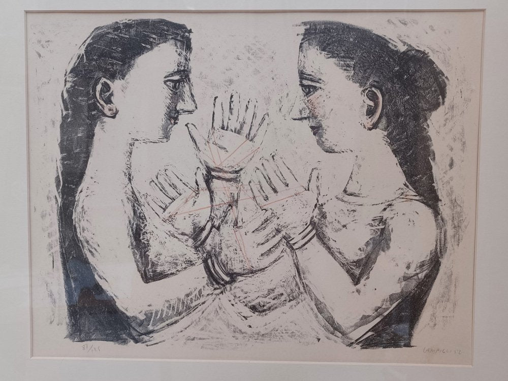 Massimo Campigli, Gioco con il filo, 1952, Lithograph