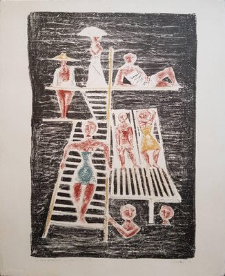 Massimo Campigli, Il Trampolino, Lithograph, 1954-ZCI-2029753