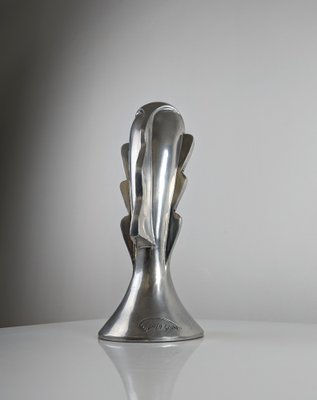 Massimo Iose Ghini, Abstract Head Sculpture, 1980s, Aluminum-JJT-1329099