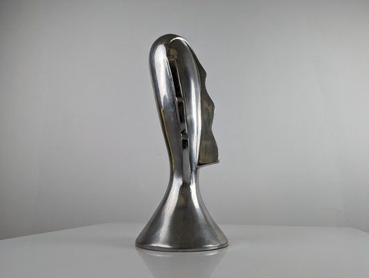 Massimo Iose Ghini, Abstract Head Sculpture, 1980s, Aluminum-JJT-1329099