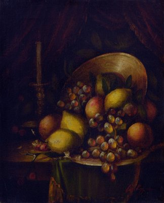 Massimo Reggiani, Still-Life, Early 1990s, Oil on Canvas, Framed-VHF-1210216