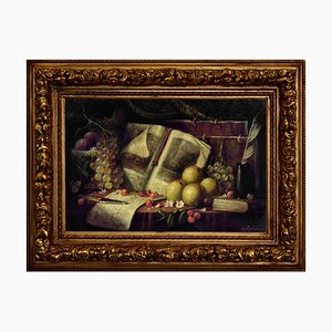 Massimo Reggiani, Still-Life, Oil on Canvas, Framed-VHF-1244965