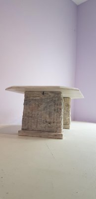 Massive Brutalist Marble Coffee Table-GNW-1138386