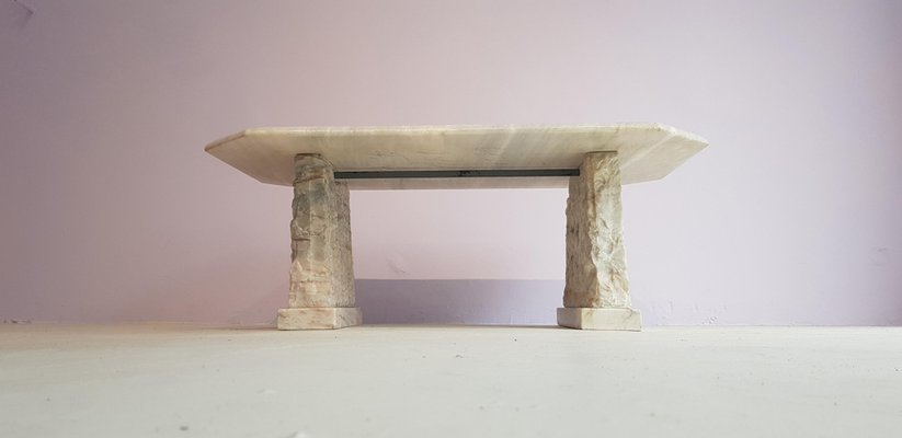 Massive Brutalist Marble Coffee Table-GNW-1138386