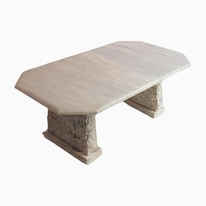 Massive Brutalist Marble Coffee Table-GNW-1138386