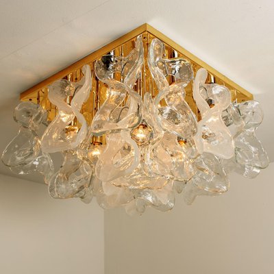 Massive Catena Murano Glass Flush Mount Chandelier by J.T. Kalmar, 1970s-VDW-1158575