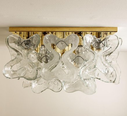 Massive Catena Murano Glass Flush Mount Chandelier by J.T. Kalmar, 1970s-VDW-1158575