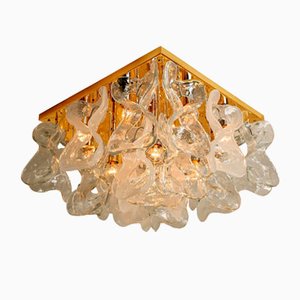 Massive Catena Murano Glass Flush Mount Chandelier by J.T. Kalmar, 1970s-VDW-1158575