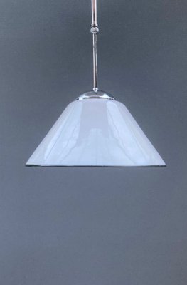 Massive Pendant Lamp in Opal Glass, 1980s-TKI-1752609