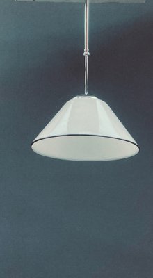 Massive Pendant Lamp in Opal Glass, 1980s-TKI-1752609