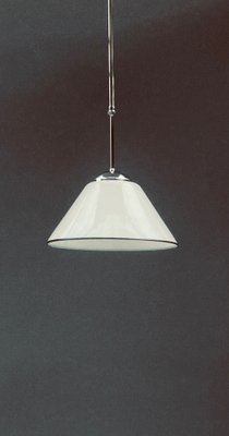 Massive Pendant Lamp in Opal Glass, 1980s-TKI-1752609