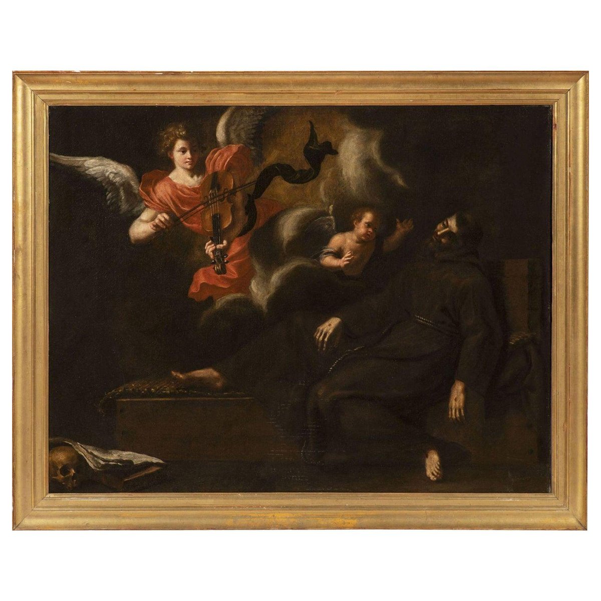 Master of the Neapolitan School of the 17th Century. Vision of Saint Francis, Paint