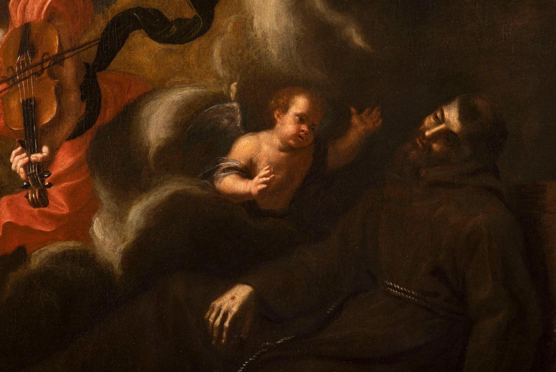 Master of the Neapolitan School of the 17th Century. Vision of Saint Francis, Paint