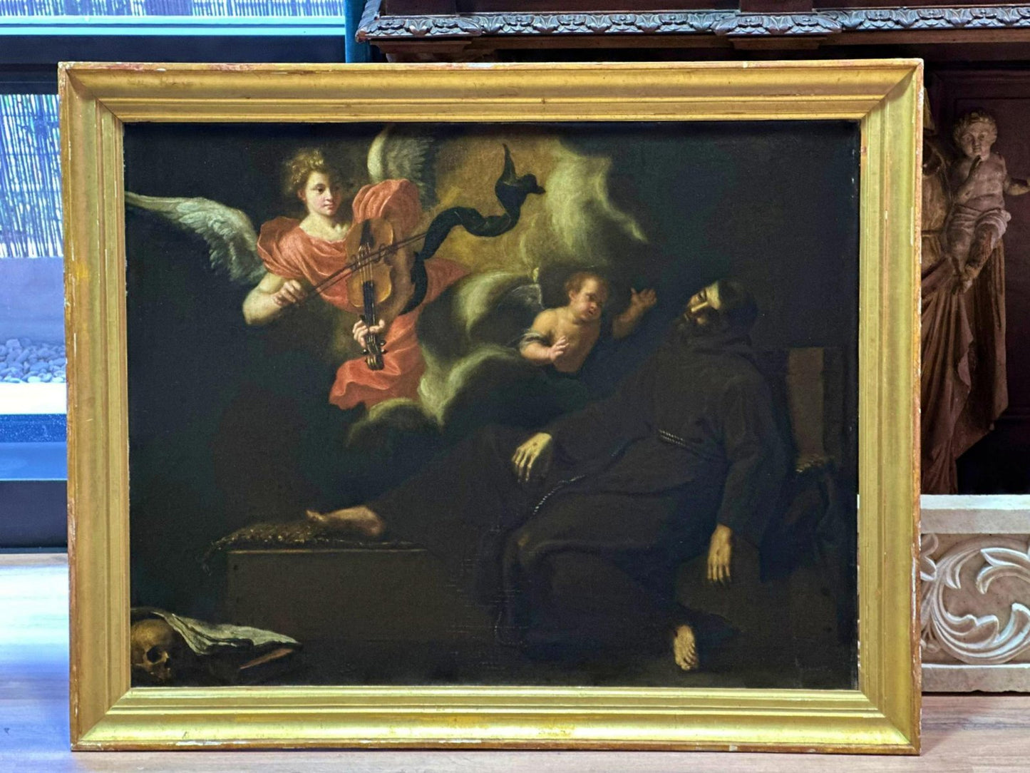 Master of the Neapolitan School of the 17th Century. Vision of Saint Francis, Paint