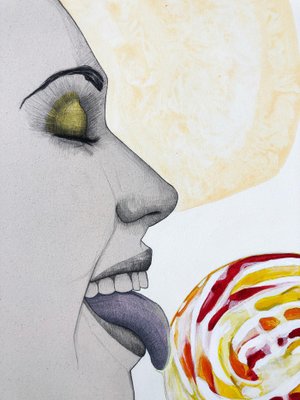 Mateo Andrea, LOLLIPOP II 2020, 2020, Graphite, Colored Pencil & Collage on Paper-ICD-726796