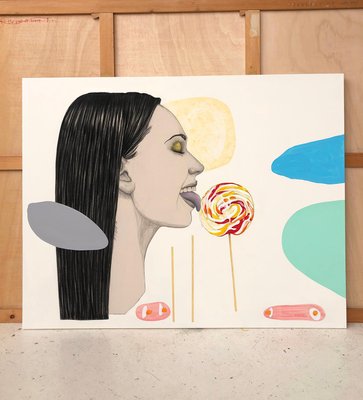 Mateo Andrea, LOLLIPOP II 2020, 2020, Graphite, Colored Pencil & Collage on Paper-ICD-726796