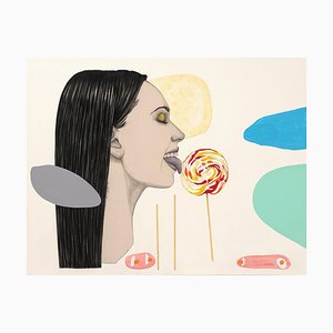 Mateo Andrea, LOLLIPOP II 2020, 2020, Graphite, Colored Pencil & Collage on Paper-ICD-726796