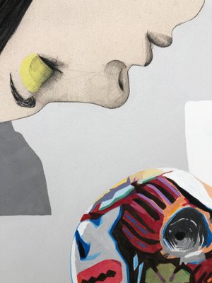 Mateo Andrea, MASCARAS 2020, 2020, Graphite, Colored Pencil & Collage on Paper-ICD-726797