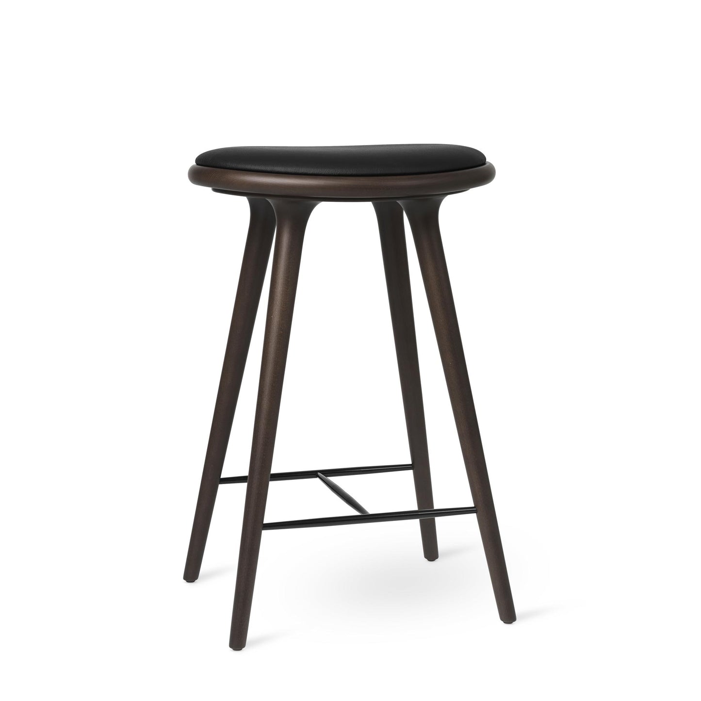 High Stool Bar Stool 69cm by Mater #Dark beech / Black