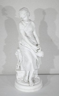 Mathurin Moreau, Large Figurative Sculpture, Late 19th Century, Biscuit Porcelain-RVK-1395754