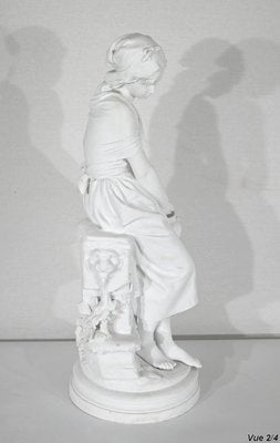 Mathurin Moreau, Large Figurative Sculpture, Late 19th Century, Biscuit Porcelain-RVK-1395754