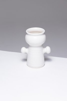 Matt White Earthenware Vase, 1970s-QAC-2043150