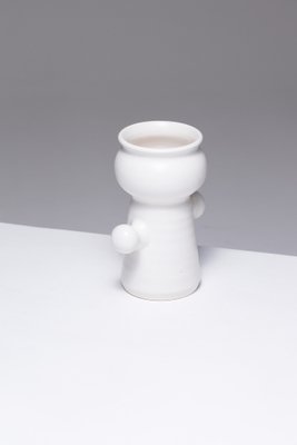 Matt White Earthenware Vase, 1970s-QAC-2043150