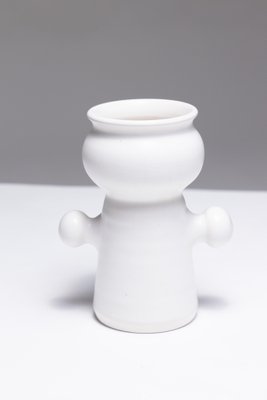 Matt White Earthenware Vase, 1970s-QAC-2043150