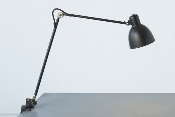 Matte Black Clamp Lamp from B.A.G. Turgi, 1930s-LOB-864851