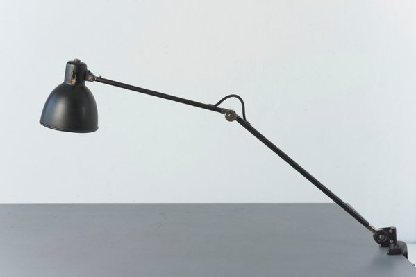 Matte Black Clamp Lamp from B.A.G. Turgi, 1930s-LOB-864851