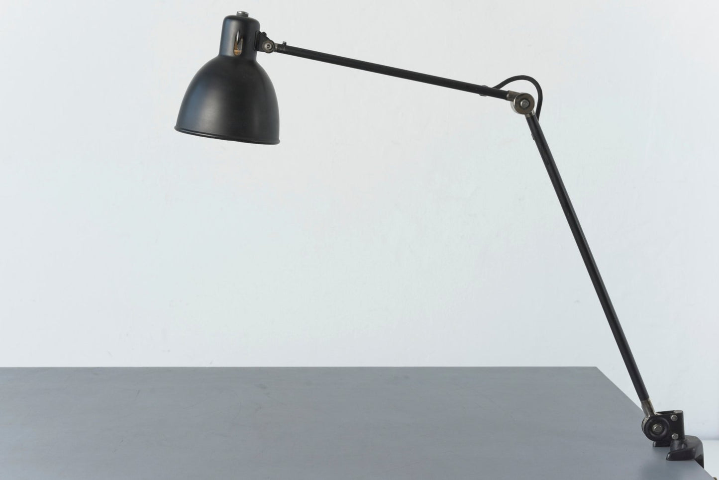 Matte Black Clamp Lamp from B.A.G. Turgi, 1930s