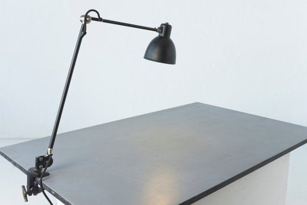 Matte Black Clamp Lamp from B.A.G. Turgi, 1930s-LOB-864851