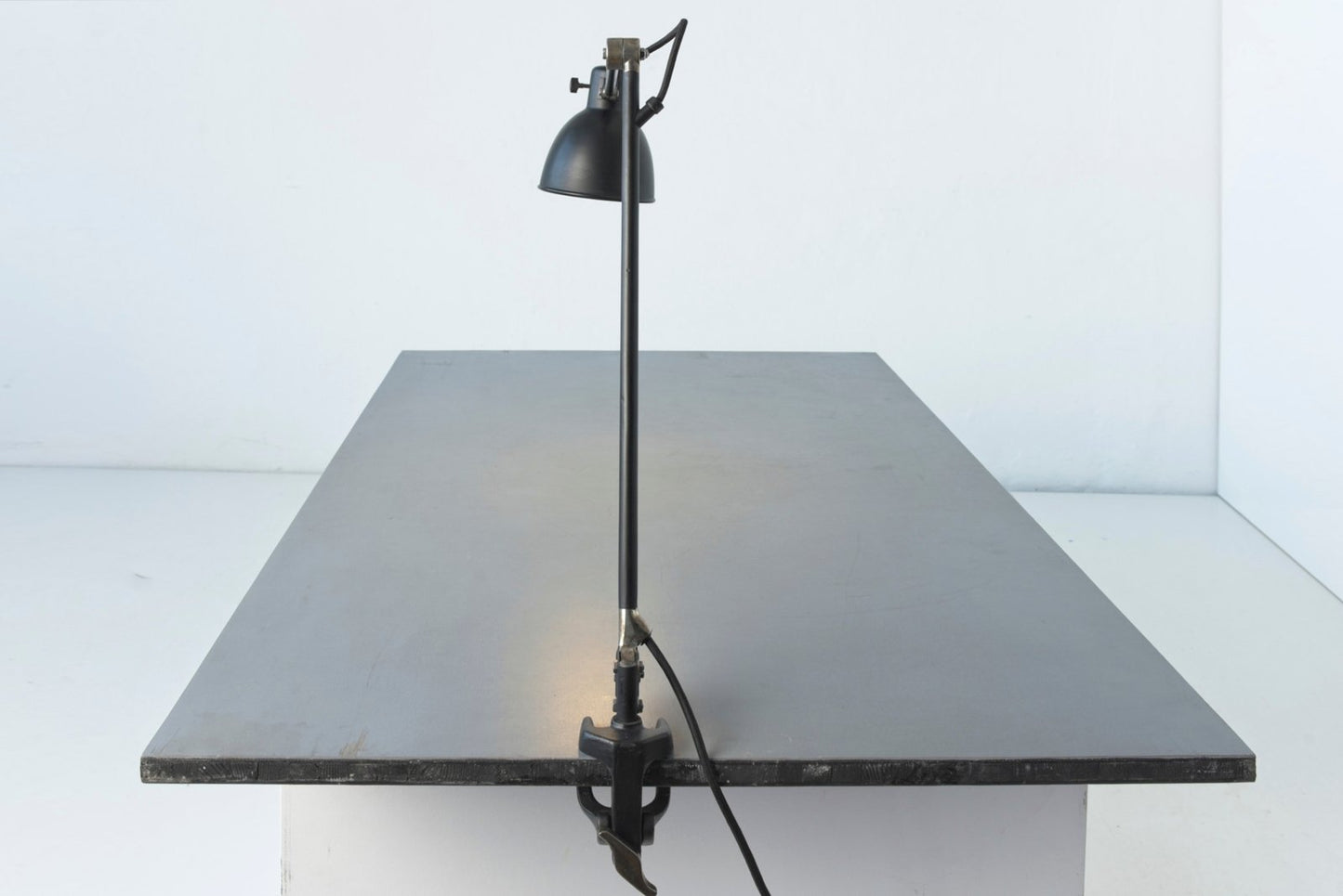 Matte Black Clamp Lamp from B.A.G. Turgi, 1930s