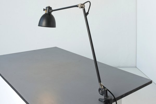 Matte Black Clamp Lamp from B.A.G. Turgi, 1930s-LOB-864851