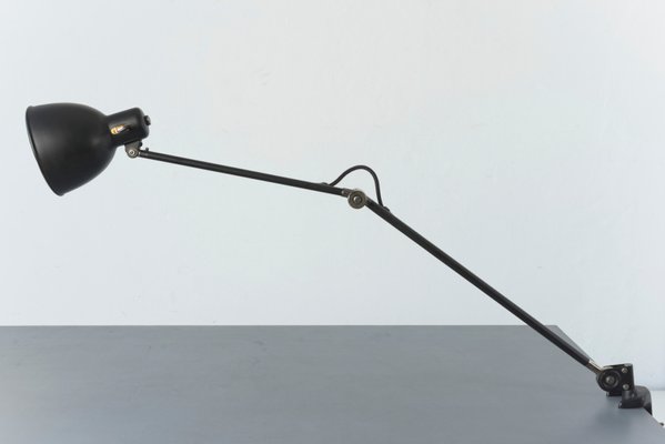 Matte Black Clamp Lamp from B.A.G. Turgi, 1930s-LOB-864851