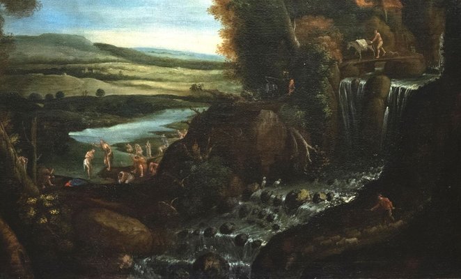 Matthijs Bril - Landscape with Figures - Oil on Canvas - 1570-ZCI-889773