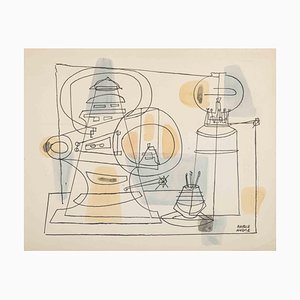 Maurice André, Abstract Composition, Original Drawing, Mid-20th-Century-ZCI-1362680