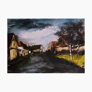 Maurice De Vlaminck, Landscape 3, 1920s, Lithograph-NRC-1393731